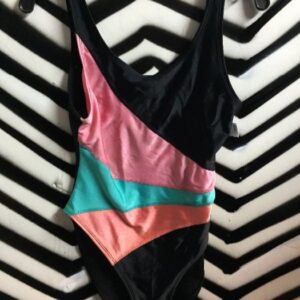 Photo detail:1980S BATHING SUIT W/COLOR BLOCK DESIGN