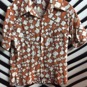 Photo detail:RETRO 1960S HAWAIIAN SHIRT - MESH TEXTILE