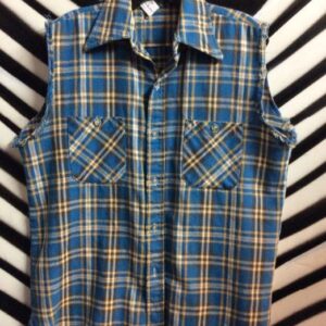 Photo detail:FLANNEL SHIRT W/PLAID DESIGN - SLEEVELESS