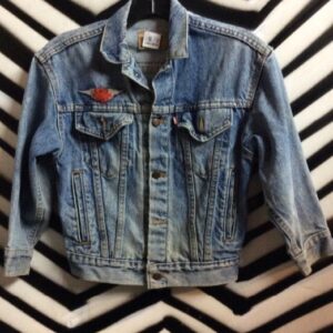 Photo detail:CLASSIC LEVIS DENIM JACKET  W/HARLEY DAVIDSON PATCH - SMALL FIT