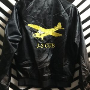 Photo detail:J-3 CUB BASEBALL STYLE SATIN JACKET - EMBROIDERED BACK