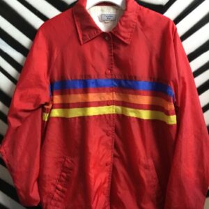 Photo detail:RETRO WINDBREAKER W/STRIPED DESIGN