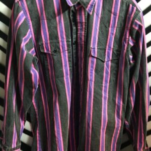 Photo detail:1980S WRANGLER SHIRT W/NEON STRIPED DESIGN