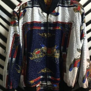 Photo detail:1980S BOMBER JACKET W/BAROQUE PRINT - REVERSIBLE