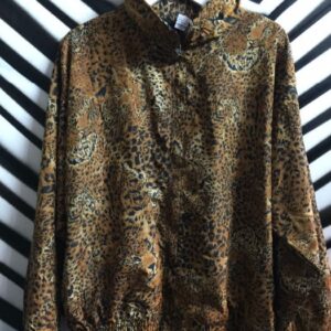 Photo detail:BOMBER JACKET - SILK W/ANIMAL PRINT