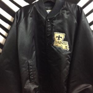 Photo detail:NEW ORLEANS SAINTS SATIN BASEBALL STYLE JACKET