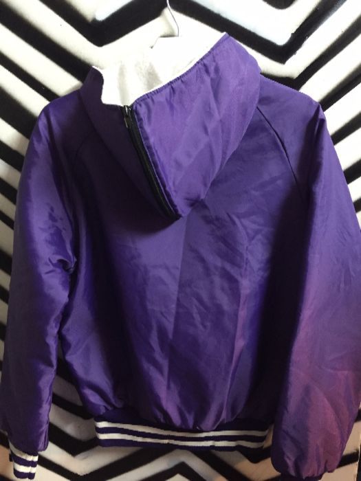 hooded Purple Laker bomber jacket 2