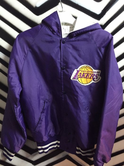 hooded Purple Laker bomber jacket 1