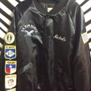 Photo detail:US AIR-FORCE BOMBER JACKET W/PATCHES