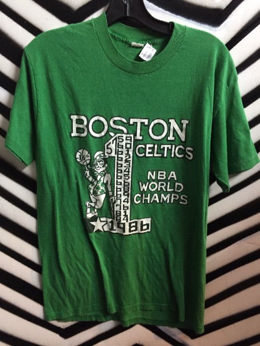 Boston Celtics T-shirt – Nba World Champs 1986 | Boardwalk Vintage