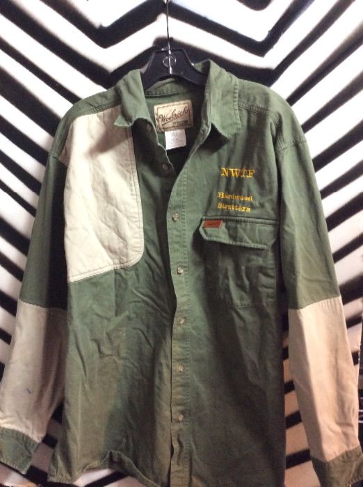 LS BD MILITARY PATCHES SHIRT NWTF 1