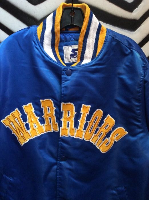 warriors vintage starter jacket