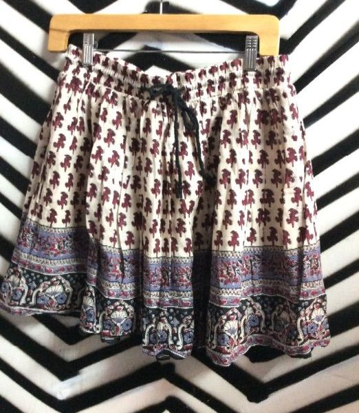 product details: INDIA COTTON MINI SKIRT RED photo