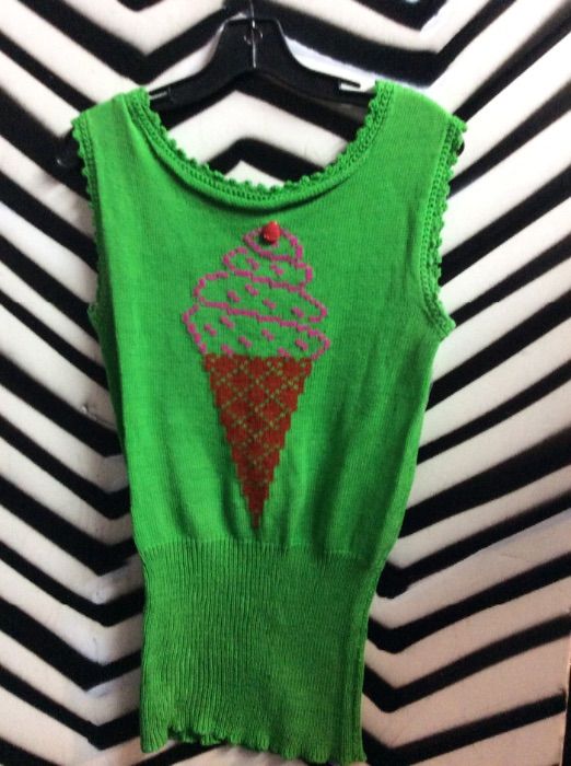 SS KNIT TOP ICECREAM GRAPHIC 1