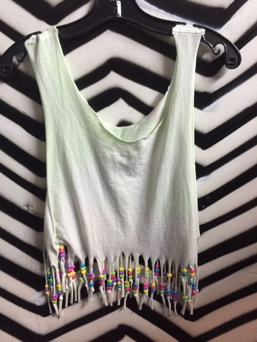 product details: TANK TOP - TIE-DYE W/FRINGE & BEADS photo