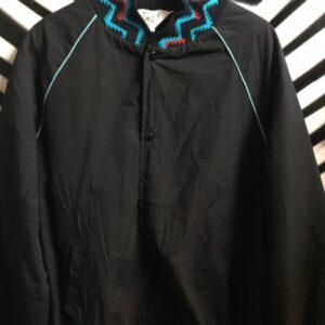 Photo detail:CANVAS JACKET W/AZTEC DESIGN TRIM