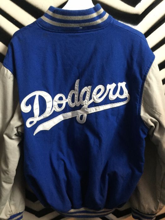 Dodgers World Series Canvas Baseball Team Jacket W/patches As-is ...