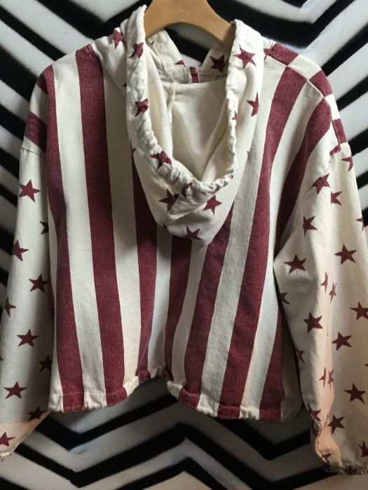 CROPPED & HOODED STARS & STRIPES COTTON 2