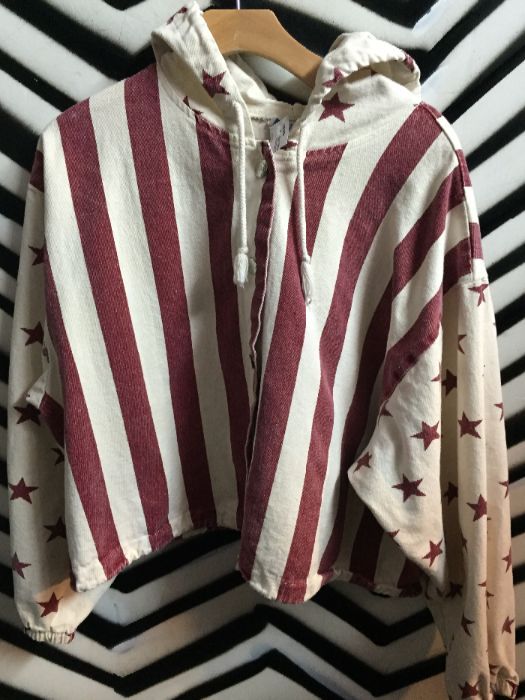 product details: CROPPED & HOODED STARS & STRIPES COTTON photo