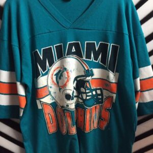 Photo detail:MIAMI DOLPHINS JERSEY STYLE T-SHIRT