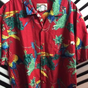 Photo detail:HAWAIIAN SHIRT W/PARROT PRINT DESIGN