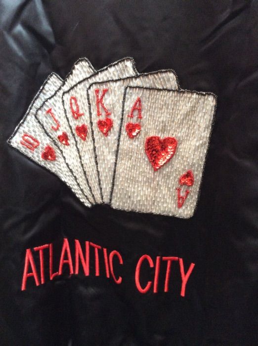 ATLANTIC CITY CARDS SATIN BOMBER JACKET 2