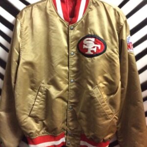 Photo detail:SAN FRANCISCO 49ERS STARTER BASEBALL STYLE JACKET W/PATCHES