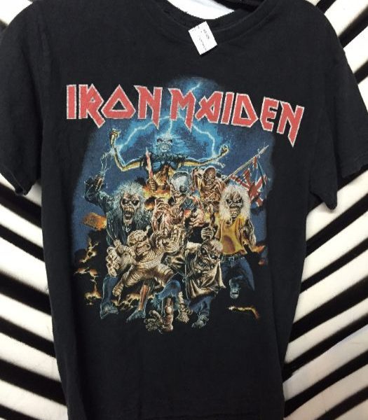 product details: IRON MAIDEN T-SHIRT W/SCREEN PRINT DESIGN - SMALL FIT photo