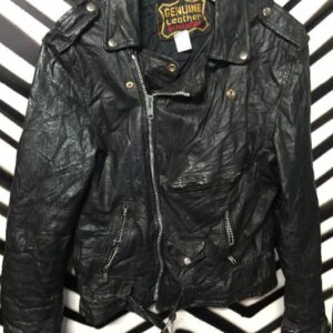 Photo detail:CRINKLED LEATHER MOTORCYCLE JACKET