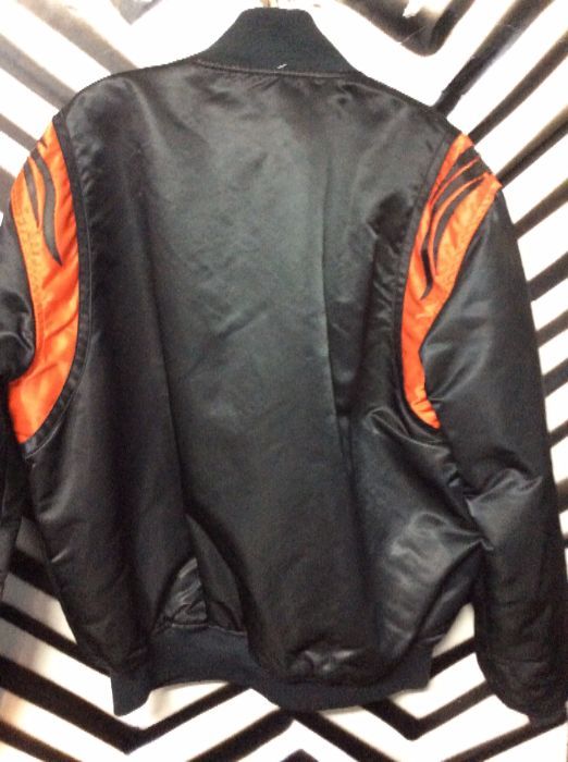 Cincinnati Bengals Starter Black and Orange Satin Jacket