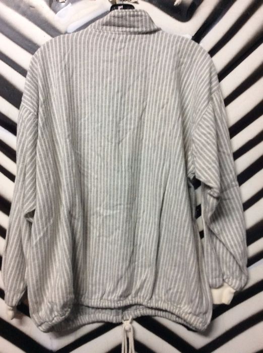 1980S-90S PULLOVER STRIPED SWEATSHIRT WOLFE PATCH 2