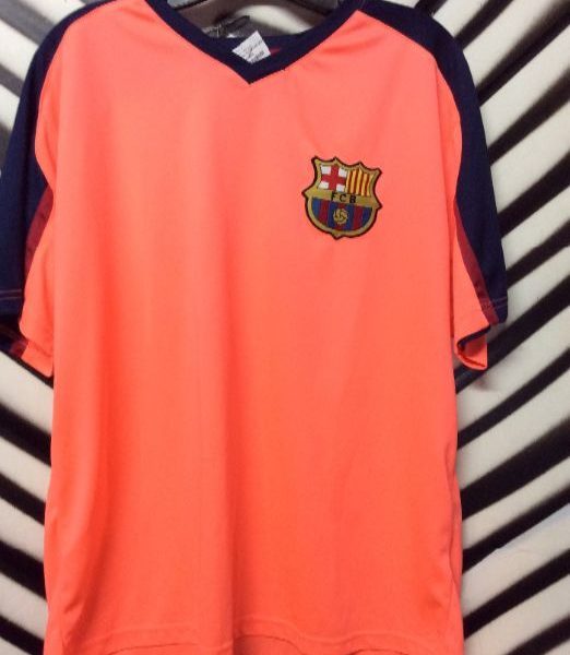 product details: SOCCER JERSEY W/TWO-TONED DAY-GLOW DESIGN photo