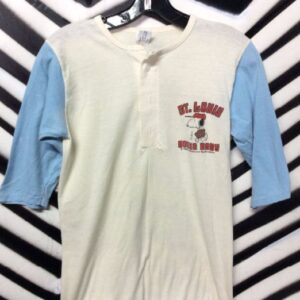 Photo detail:SNOOPY BASEBALL SHIRT W/ST. LOUIS BONUS BABY DESIGN - 3/4 SLEEVE