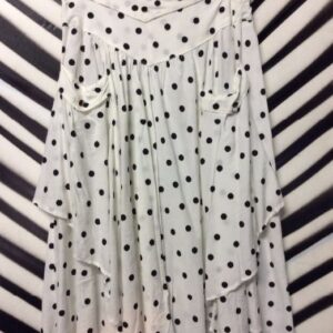 Photo detail:POLKA DOT SKIRT W/POCKETS - MID LENGTH