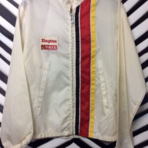 Photo detail:DAYTON TIRES NYLON WINDBREAKER W/RACING STRIPES