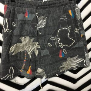 Photo detail:1990s SWIM TRUNKS W/POCKETS - MAP PRINT DESIGN