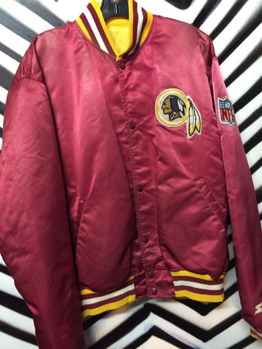 product details: REDSKINS STARTER BASEBALL STYLE JACKET W/PATCHES photo