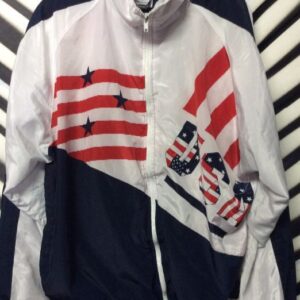 Photo detail:USA WINDBREAKER - ZIP-UP W/AMERICAN FLAG DESIGN