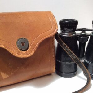 Photo detail:OLD FASHIONED BINOCULARS W/LEATHER CASE