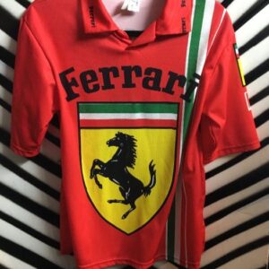 Photo detail:FERRARI SPORTS JERSEY W/VERTICAL STRIPE DESIGN