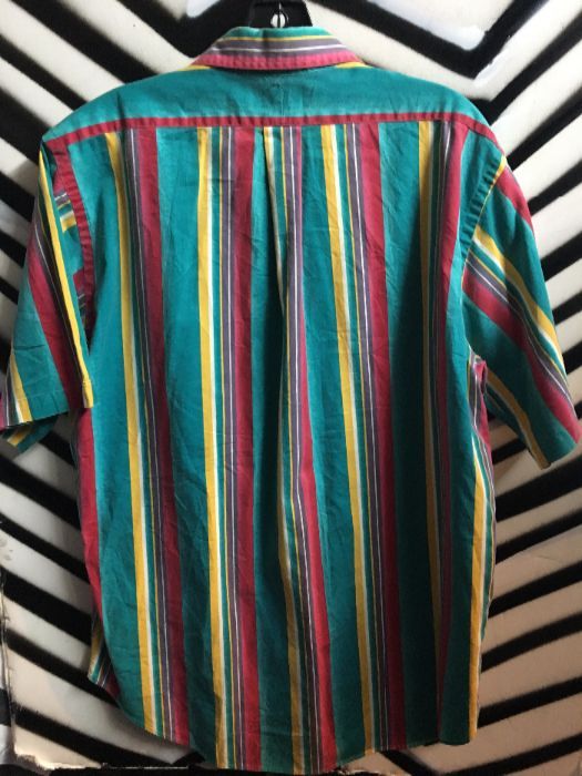 90s Shirt W/striped Design | Boardwalk Vintage