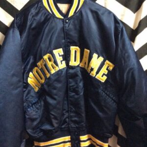 Photo detail:NOTRE DAME SATIN BASEBALL STYLE JACKET