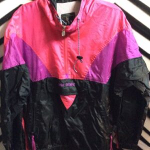 Photo detail:USA OLYMPICS PULLOVER WINDBREAKER W/NEON COLOR-BLOCK