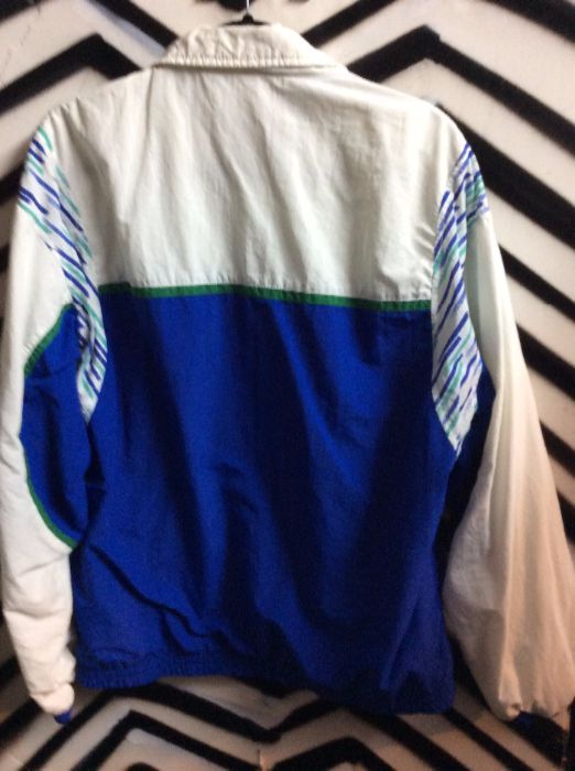 Fila white blue and green Colorblock windbreaker as-is 2