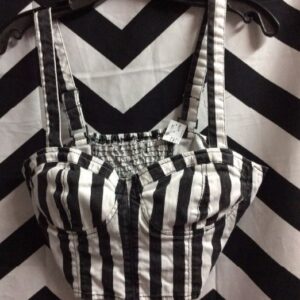 Photo detail:BUSTIER TOP W/THIN STRAPS - STRIPED DESIGN