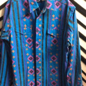 Photo detail:WESTERN SHIRT  W/WAXED AZTEC PRINT