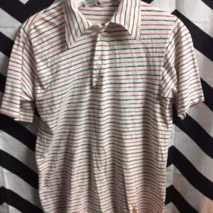 Photo detail:RETRO IZOD POLO SHIRT W/STRIPED PATTERN