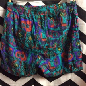 Photo detail:90S SWIM TRUNKS W/BOLD PRINTED DESIGN