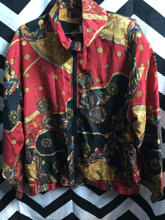 product details: BOMBER JACKET - SILK W/BAROQUE PATTERN photo