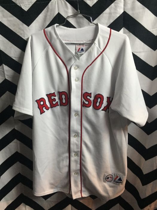 product details: RED SOX MAJESTIC BASEBALL JERSEY photo
